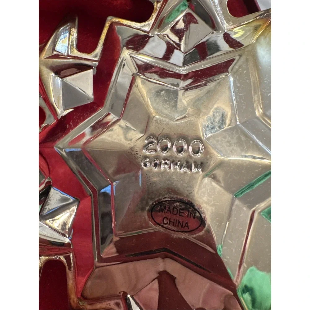 Gorham‎ Annual 2000 Wishing Star Silver Plated Ornament Dec Birth Stone 5
